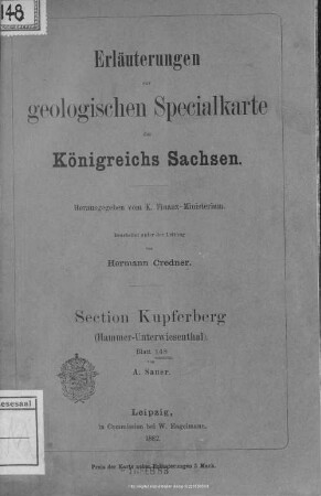 148: Section Kupferberg (Hammer-Unterwiesenthal) : Blatt 148