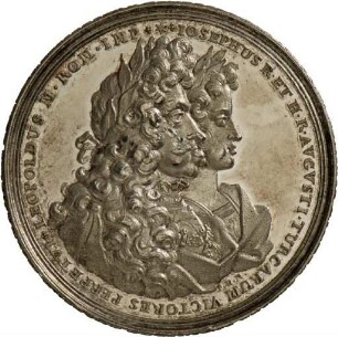 Medaille von Philip Heinrich Müller auf Kaiser Leopold I. und auf die Einnahme von Großwardein, 1692