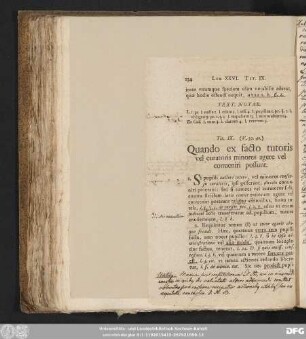 Tit. IX. (V. 39. 40.) Quando ex facto tutoris vel curatoris minores agere vel conveniri possunt.