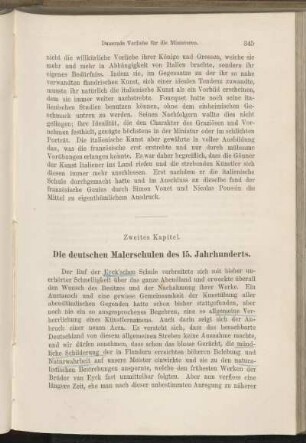 Zweites Kapitel. Die deutschen Malerschulen des 15. Jahrhunderts.
