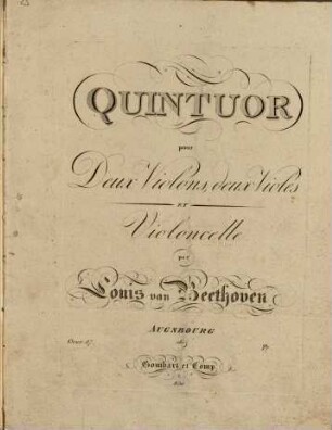 Quintuor pour Deux Violons, deux Violes Et Violoncelle : oeuv. 87