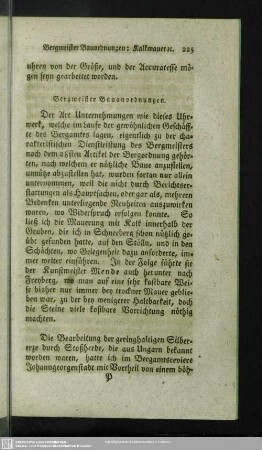 Bergmeister Bauanordnungen