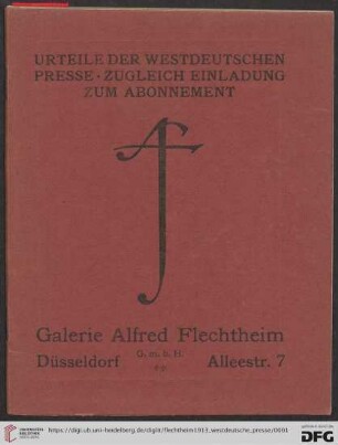 Urteile der Westdeutschen Presse : zugleich Einladung zum Abonnement