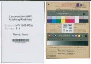 Entnazifizierung Franz Flacke , geb. 05.03.1918 (Kaufmann)
