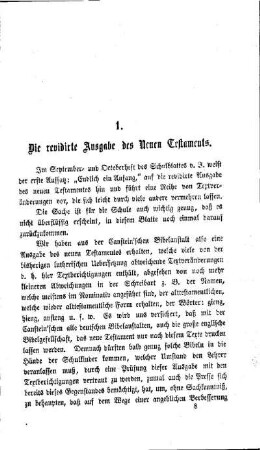 Die revidirte Ausgabe des Neuen Testaments