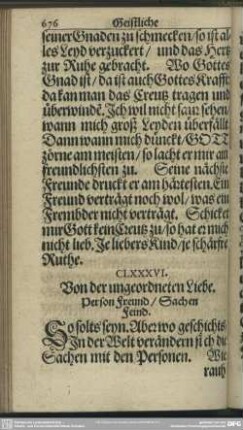 CLXXXVI. Von der ungeordneten Liebe