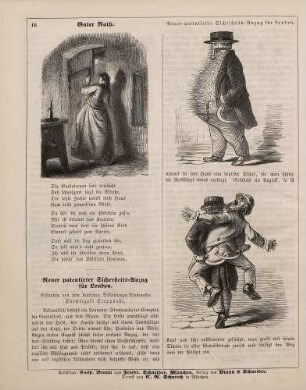 "Guter Rath" "Neuer patentirter Sicherheits-Anzug für London"