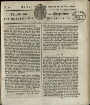 No. 42, Mittwoch den 26. May 1813