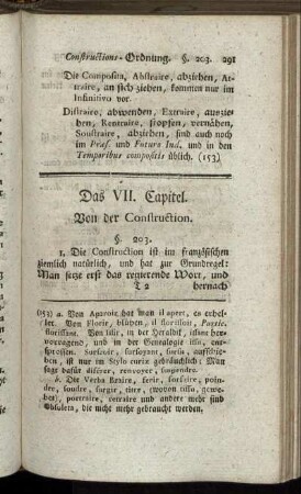 Das VII. Capitel. Von der Construction.
