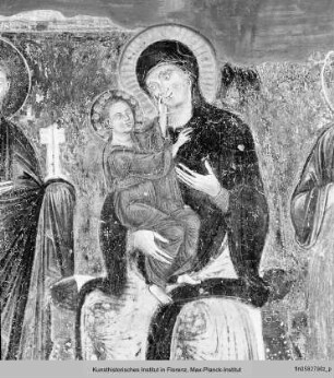 Die thronende Muttergottes zwischen Heiligen