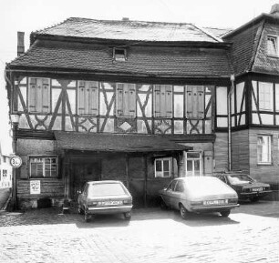 Alte Schmiede (Fachwerkwohnhaus); Seligenstadt, Marktplatz 14