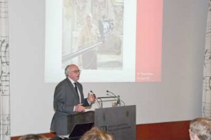Übergabe und Präsentation der Filmdokumentation "Der Wiederaufbau der Dresdner Frauenkirche - die weltweit wirkende Bürgerinitiative" von Ernst Hirsch im Vortragssaal der Sächsischen Landesbibliothek - Staats- und Universitätsbibliothek Dresden