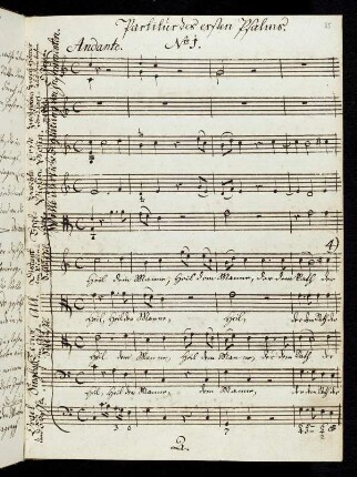 Partitur des ersten Psalms