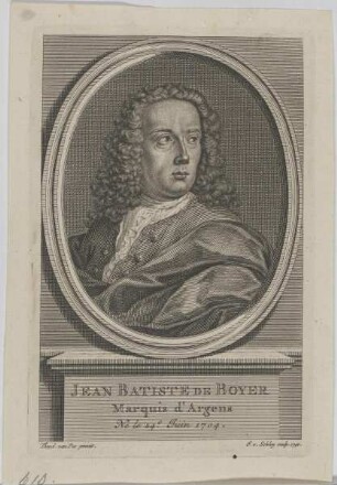Bildnis des Jean Baptiste de Boyer d'Argens