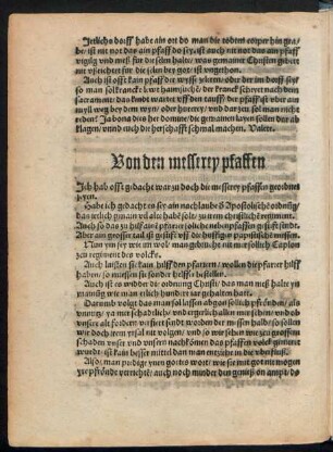 Von den messerey pfaffen
