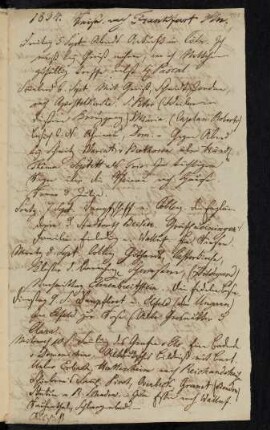 September / Oktober 1834. Reise nach Frankfurt a/M