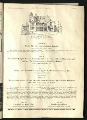 Wettbewerbsbeiträge. Tafel 25-32