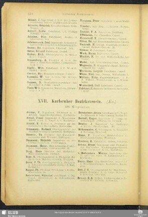 XVII. Karlsruher Bezirksverein.