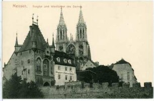 Meißen. Burgtor und Westtürme des Doms
