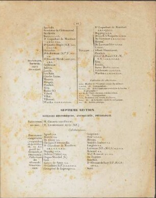 Septieme Section. Sciences Historiques, Antiquités, Philologie.