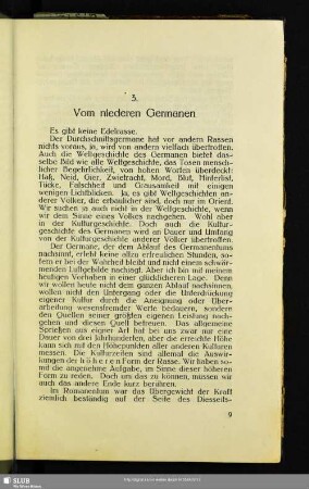 3. Vom niederen Germanen