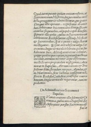 De Administratione Sacramenti Baptismi.
