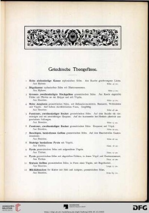 Griechische Thongefässe (Nr. 1-165)