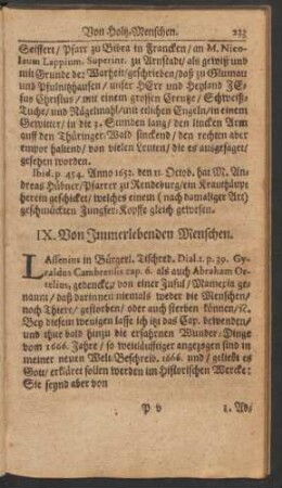 IX. Von Immerlebenden Menschen.