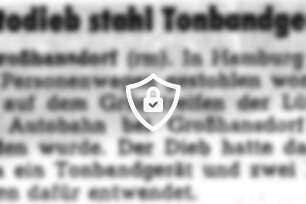Autodieb stahl Tonbandgerät