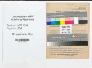 Entnazifizierung Otto Grossjohann , geb. 05.07.1888 (Vermessungstechniker)
