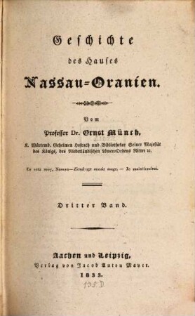 Geschichte des Hauses Nassau-Oranien, 3