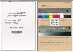 Entnazifizierung Erich Kraemer , geb. 17.05.1909 (Angestellter)