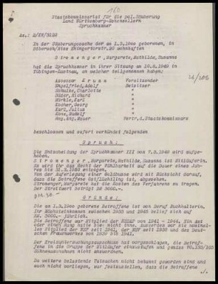 Stromenger, Margarete Mathilde Susanna
