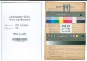 Entnazifizierung Eugen Mink , geb. 20.03.1900 (Ingenieur)