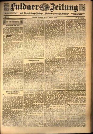 Ausgabe vom Montag, den 11. Februar 1901.