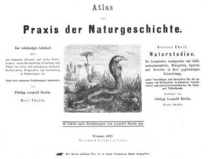 3,1, Atlas: Atlas zur Praxis der Naturgeschichte : ... 12 Tafeln nach Zeichnungen von Leopold Martin jun.