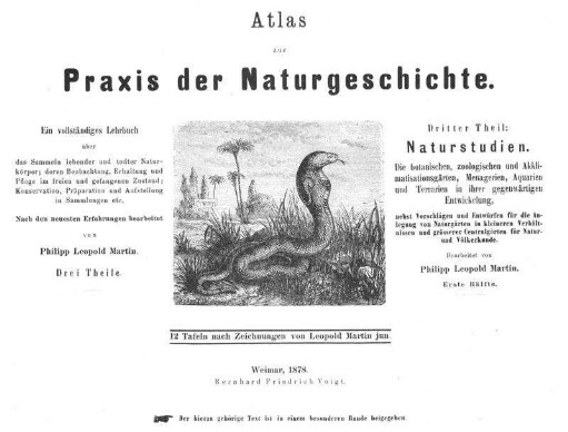 3,1, Atlas: Atlas zur Praxis der Naturgeschichte : ... 12 Tafeln nach Zeichnungen von Leopold Martin jun.