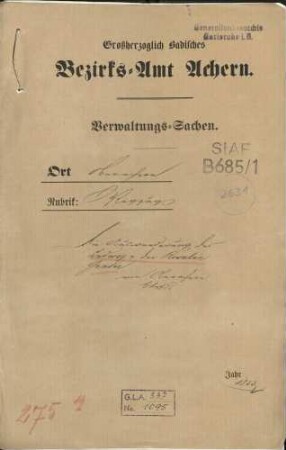 Auswanderung: Ludwig Ganter, Oberachern, mit seiner Schwester Rosalia Ganter nach Amerika