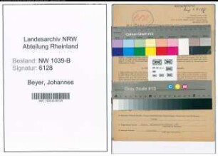 Entnazifizierung Johannes Beyer , geb. 30.07.1903 (Schlosser)