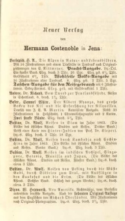 Neuer Verlag von Hermann Costenoble in Jena: