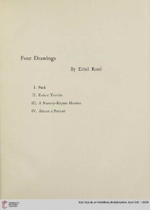 Plates: Four Drawings by Ethel Reed
