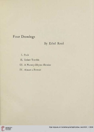 Plates: Four Drawings by Ethel Reed