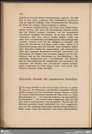 Materielle Gründe für organisches Gestalten