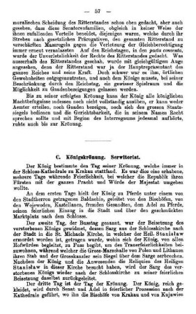 C. Königskrönung. Serwitoriat