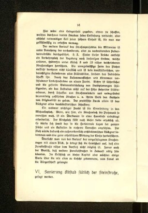 VI. Sanierung Altstadt südlich der Steinstraße,