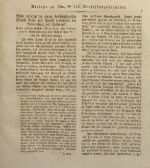 Beilage zu Nro. 28 des Verfassungsfreundes.