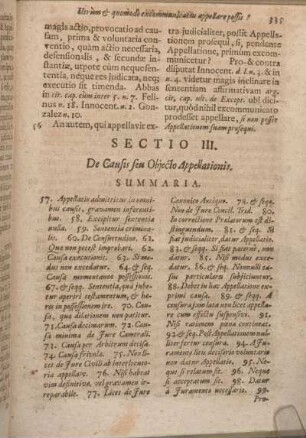 Sectio III. De Causis seu Objecto Appellationis.