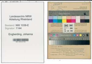 Entnazifizierung Johanna Engberding , geb. 28.09.1908 (Kinderaerztin)