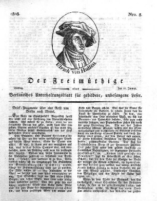Nro. 8, Montag, den 11. Januar 1808