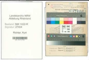 Entnazifizierung Kurt Richter , geb. 23.04.1899 (Werkmeister)